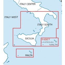 Italy South, Lampedusa, Malta VFR Chart Rogers Data
