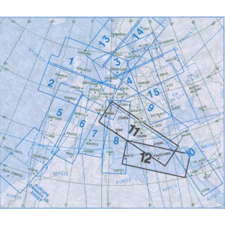 IFR-Streckenkarte - Oberer Luftraum - EHI 11/12
