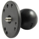 RAM 2.5" Round Base AMPs Hole Pattern, 1.5" Ball & 1/4-20 Threaded Male Post for Cameras