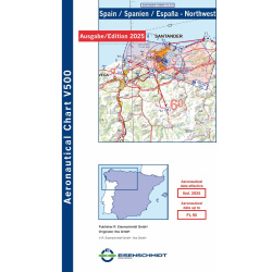 Spain Northwest Visual 500 Chart VFR