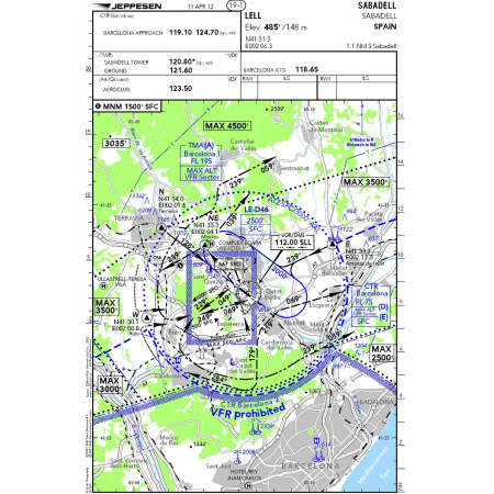 VFR Approach Chart single Airport