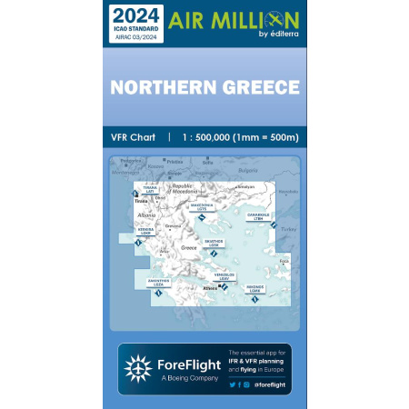 Griechenland (Nord) und Balkan (Süd) Air Million ZOOM Karte VFR