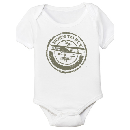 Baby Strampler Pilot "Born to fly" 12 Monate
