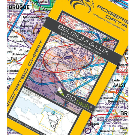 Belgien & Luxenburg VFR Karte Rogers Data