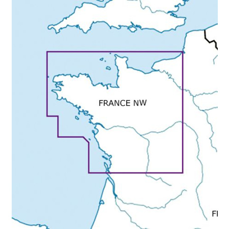 Frankreich Nord-West VFR Karte Rogers Data