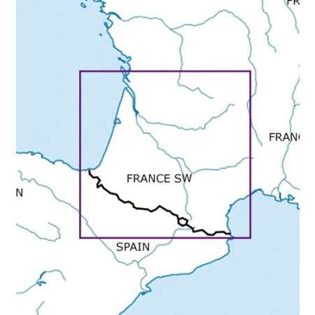 Frankreich Süd-West VFR Karte Rogers Data