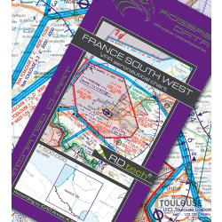 Frankreich Süd-West VFR Karte Rogers Data