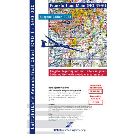 Segelflugkarte Frankfurt