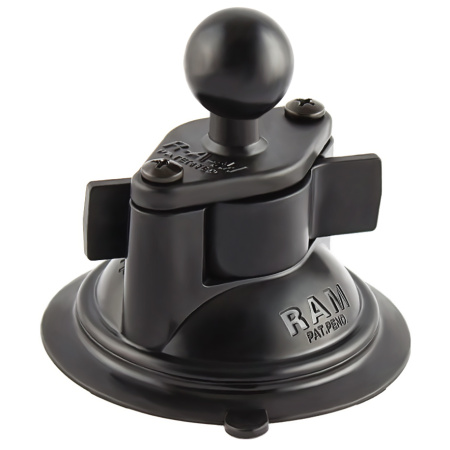 RAM 3.25 Diameter Suction Cup Twist Lock Base with 1 Ball
