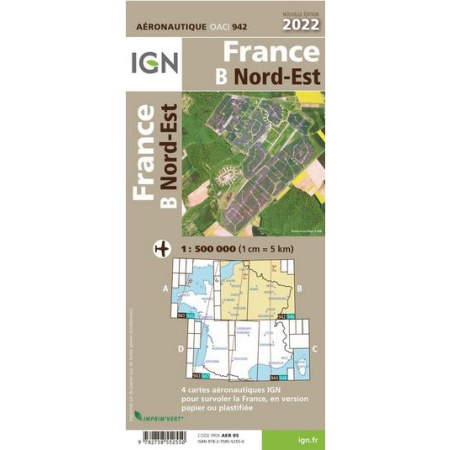 Frankreich Nord-Ost ICAO Karte VFR
