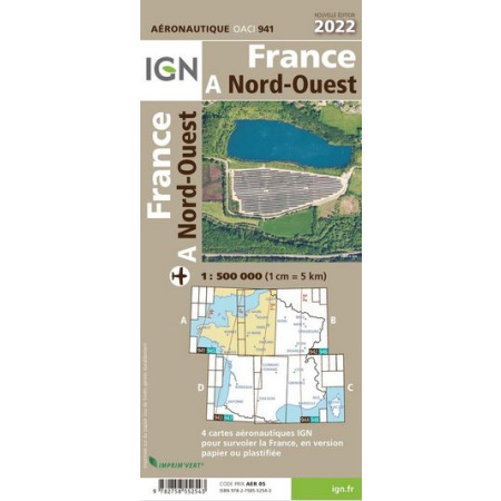 Frankreich Nord-West ICAO Karte VFR