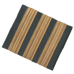 Copilot Epaulets - 3 Bar - Black with Gold Stripes