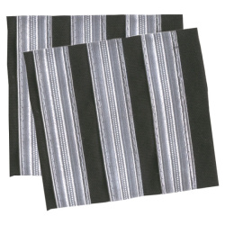 Captain Epaulets - 3 Bar - Black with Silver Stripes