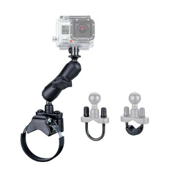 RAM Strap Clamp, Roll Bar Mount with 1" Diameter Ball & Custom GoPro® Hero Adapter