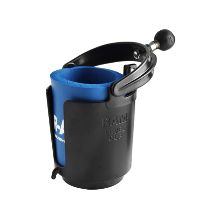RAM Self-Leveling Cup Holder with 1" Ball & Cozy