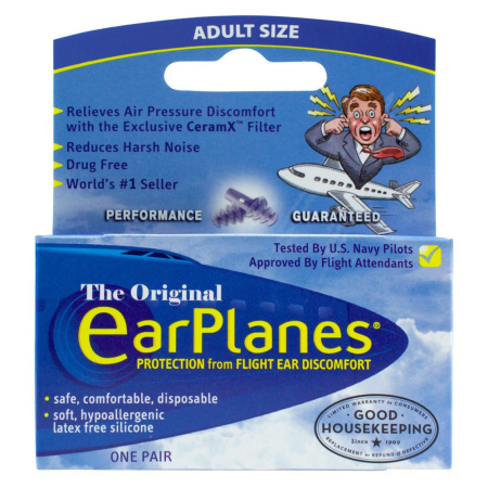 EarPlanes® Ohrenstöpsel für Erwachsene, 1 Paar