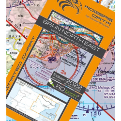 Spain North East Rogers Data VFR aeronautical chart