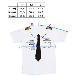 Piloten Uniform T-Shirt Kinder M