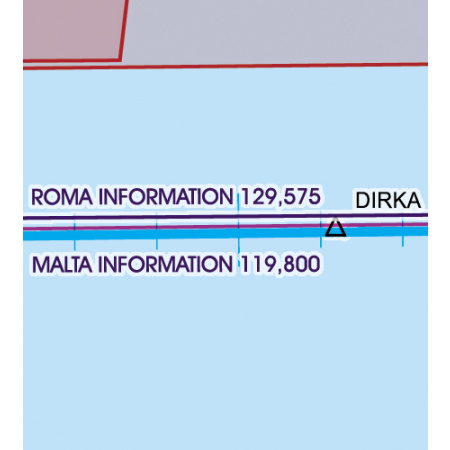 Malta - Sizilien VFR Karte Rogers Data