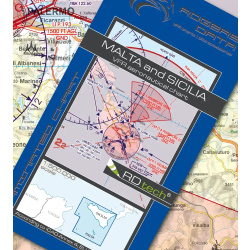 Malta – Sicilia Rogers Data VFR Aeronautical Chart 