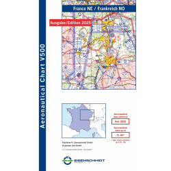 France Nord-Est Visual 500 Carte VFR