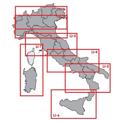 Italy LI-2 - Aerotouring VFR Chart, Paper, laminated, folded