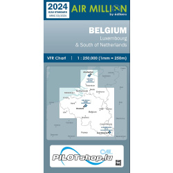 Carte VFR AIRMILLION Zoom+ 250 Belgium