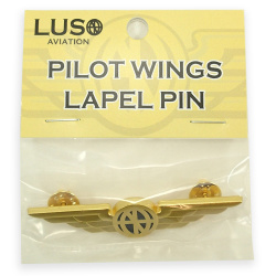 Pilot Wings universal aviator lapel wing ping gold