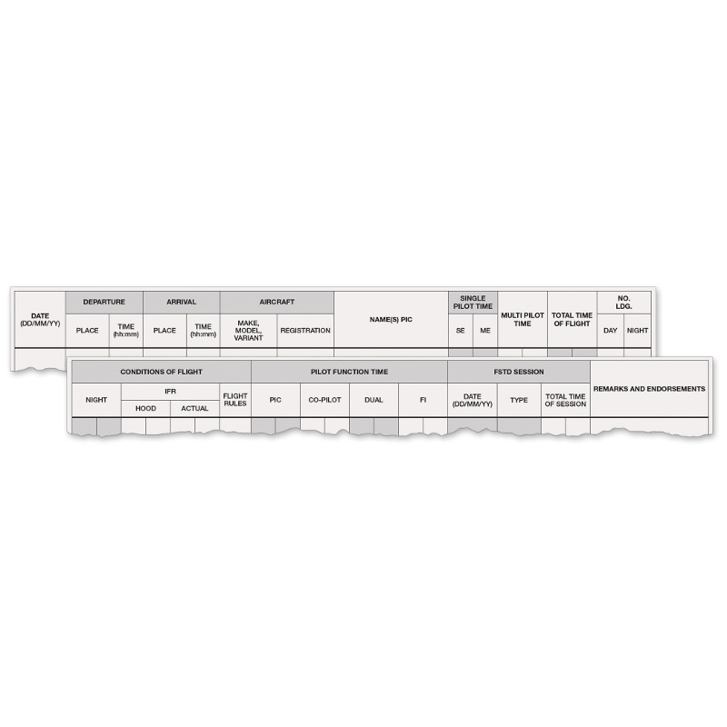 Standard EASA Pilot Log, 14.90 CHF