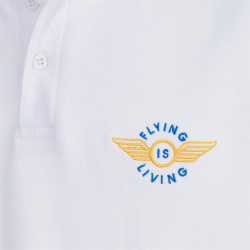 Polo Shirt "Flying is Living" M