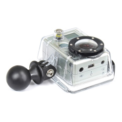 Adaptateur de caméra à montage RAM GoPro Hero / Garmin Virb avec boule de 1 pouce