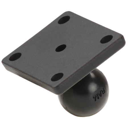 RAM 2 x 1.7 Base with 1 Ball that Contains the Universal AMPs Hole Pattern for the Garmin zumo, TomTom Rider & Urban Rider