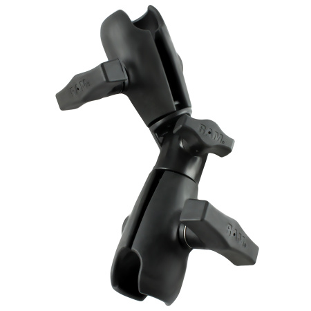 RAM Mount Composite Double Socket Swivel Arm for 1.5" Balls, Rotation 180° and Octagon Sockets