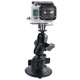 RAM Twist Lock Suction Cup Mount, Short Double Socket Arm & 1" Diameter Ball with Custom GoPro Hero Adapter