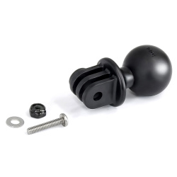 RAM Fork Stem Mount and 1" Diameter Ball with Custom GoPro Hero Adapter