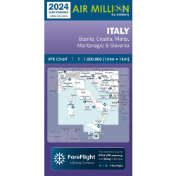 Alpen und Italien Air Million Karte VFR