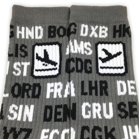 Premium Crew Socken mit Internationalen Flughafen Codes