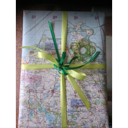 Aviation charts wrapping paper