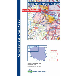 Polen Nordwest Visual 500 Karte VFR