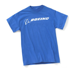 Boeing Logo Signature T-Shirt Royal Blau M