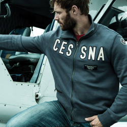 Cessna Strickjacke mit Reissverschluss L