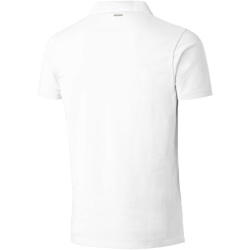 Airbus mens white organic cotton polo shirt S