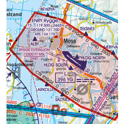 Norwegen Nord VFR Karte Rogers Data