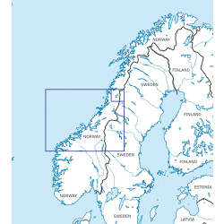Norwegen Zentrum Süd VFR Karte Rogers Data
