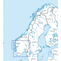 Norwegen Süd VFR Karte Rogers Data