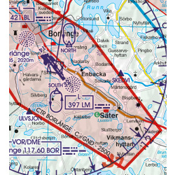 Schweden Süd VFR Karte Rogers Data