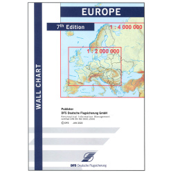 Europe Wall Chart, 7th Edition plano