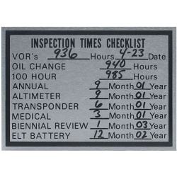 Liste de contrôle des temps dinspection Placard