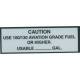 100/130 Aviation Fuel Placard, Sticker