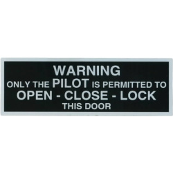 Only The Pilot - Door Placard, Sticker
